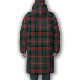 ScotsTee Shop Scottish Rattray of Lude Ancient Premium Tartan Long Down Jacket Winter White Duck Down Plaid