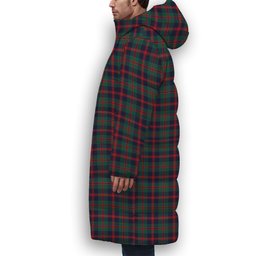 ScotsTee Shop Scottish Robertson of Struan Modern Premium Tartan Long Down Jacket Winter White Duck Down Plaid