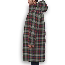 ScotsTee Shop Scottish MacPherson Dress 1 Premium Tartan Long Down Jacket Winter White Duck Down Plaid