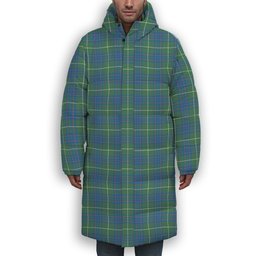 ScotsTee Shop Scottish McIntyre Hunting Ancient Premium Tartan Long Down Jacket Winter White Duck Down Plaid
