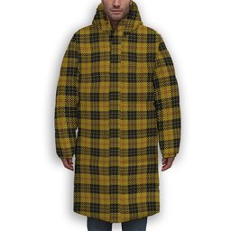 ScotsTee Shop Scottish MacLeod 1831 Premium Tartan Long Down Jacket Winter White Duck Down Plaid