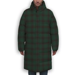 ScotsTee Shop Scottish MacGillivray Hunting Modern Premium Tartan Long Down Jacket Winter White Duck Down Plaid