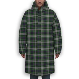 ScotsTee Shop Scottish MacKenzie Dress Premium Tartan Long Down Jacket Winter White Duck Down Plaid
