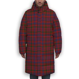 ScotsTee Shop Scottish Murray of Tullibardine Premium Tartan Long Down Jacket Winter White Duck Down Plaid