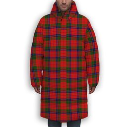 ScotsTee Shop Scottish McNicol of Scorrybreac Premium Tartan Long Down Jacket Winter White Duck Down Plaid