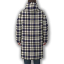 ScotsTee Shop Scottish Hannay SC Premium Tartan Long Down Jacket Winter White Duck Down Plaid