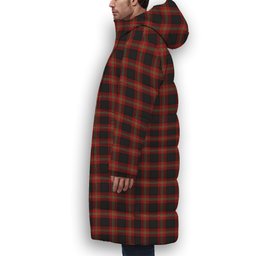 ScotsTee Shop Scottish Perry Premium Tartan Long Down Jacket Winter White Duck Down Plaid