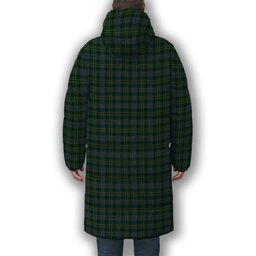 ScotsTee Shop Scottish Scott Hunting special Premium Tartan Long Down Jacket Winter White Duck Down Plaid