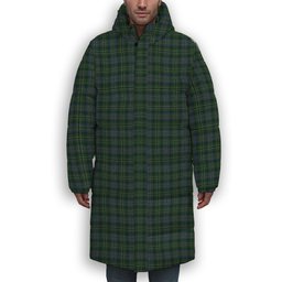 ScotsTee Shop Scottish Scott Hunting special Premium Tartan Long Down Jacket Winter White Duck Down Plaid