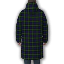 ScotsTee Shop Scottish Paterson Dalgleish Version Premium Tartan Long Down Jacket Winter White Duck Down Plaid
