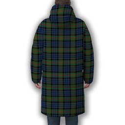 ScotsTee Shop Scottish Paterson Modern Premium Tartan Long Down Jacket Winter White Duck Down Plaid