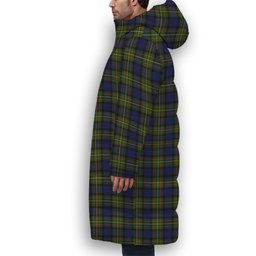 ScotsTee Shop Scottish MacLaren Modern Premium Tartan Long Down Jacket Winter White Duck Down Plaid