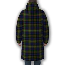 ScotsTee Shop Scottish MacLaren Modern Premium Tartan Long Down Jacket Winter White Duck Down Plaid