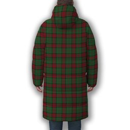 ScotsTee Shop Scottish Maxwell Hunting Modern Premium Tartan Long Down Jacket Winter White Duck Down Plaid
