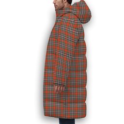 ScotsTee Shop Scottish McFarlane Ancient Premium Tartan Long Down Jacket Winter White Duck Down Plaid