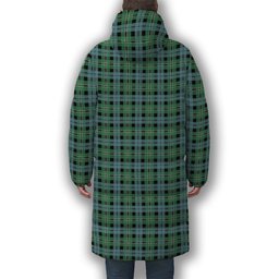 ScotsTee Shop Scottish Melville Modern Premium Tartan Long Down Jacket Winter White Duck Down Plaid