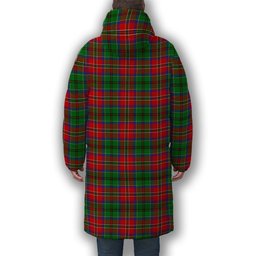 ScotsTee Shop Scottish McCullough Premium Tartan Long Down Jacket Winter White Duck Down Plaid