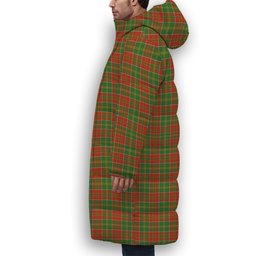 ScotsTee Shop Scottish MacDonald of Kingsburgh Ancient Premium Tartan Long Down Jacket Winter White Duck Down Plaid