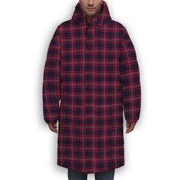 ScotsTee Shop Scottish Tullis Russell Premium Tartan Long Down Jacket Winter White Duck Down Plaid