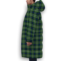 ScotsTee Shop Scottish Spottiswood Premium Tartan Long Down Jacket Winter White Duck Down Plaid
