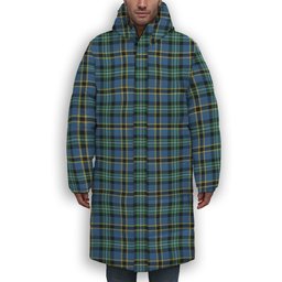 ScotsTee Shop Scottish Hope Ancient Premium Tartan Long Down Jacket Winter White Duck Down Plaid