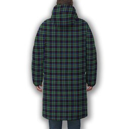 ScotsTee Shop Scottish Stevenson SC Premium Tartan Long Down Jacket Winter White Duck Down Plaid