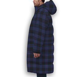 ScotsTee Shop Scottish McKay Blue #02 Premium Tartan Long Down Jacket Winter White Duck Down Plaid