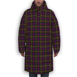 ScotsTee Shop Scottish McDonell Of Glengarry Modern Premium Tartan Long Down Jacket Winter White Duck Down Plaid