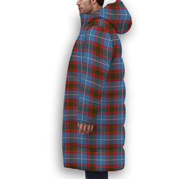 ScotsTee Shop Scottish Pennycook Premium Tartan Long Down Jacket Winter White Duck Down Plaid