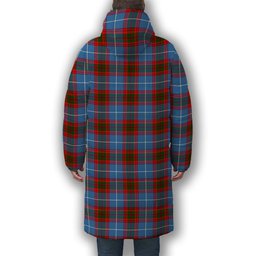 ScotsTee Shop Scottish Pennycook Premium Tartan Long Down Jacket Winter White Duck Down Plaid