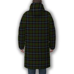 ScotsTee Shop Scottish MacRae Hunting Premium Tartan Long Down Jacket Winter White Duck Down Plaid