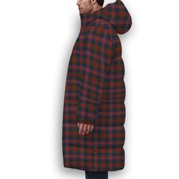 ScotsTee Shop Scottish MacPherson 7 Premium Tartan Long Down Jacket Winter White Duck Down Plaid