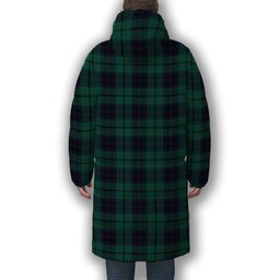 ScotsTee Shop Scottish Marshall Modern Premium Tartan Long Down Jacket Winter White Duck Down Plaid