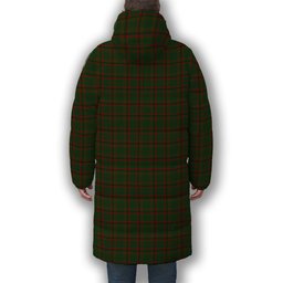 ScotsTee Shop Scottish Mcnaghten Hunting Premium Tartan Long Down Jacket Winter White Duck Down Plaid