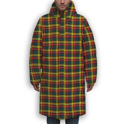 ScotsTee Shop Scottish McIndoe Premium Tartan Long Down Jacket Winter White Duck Down Plaid