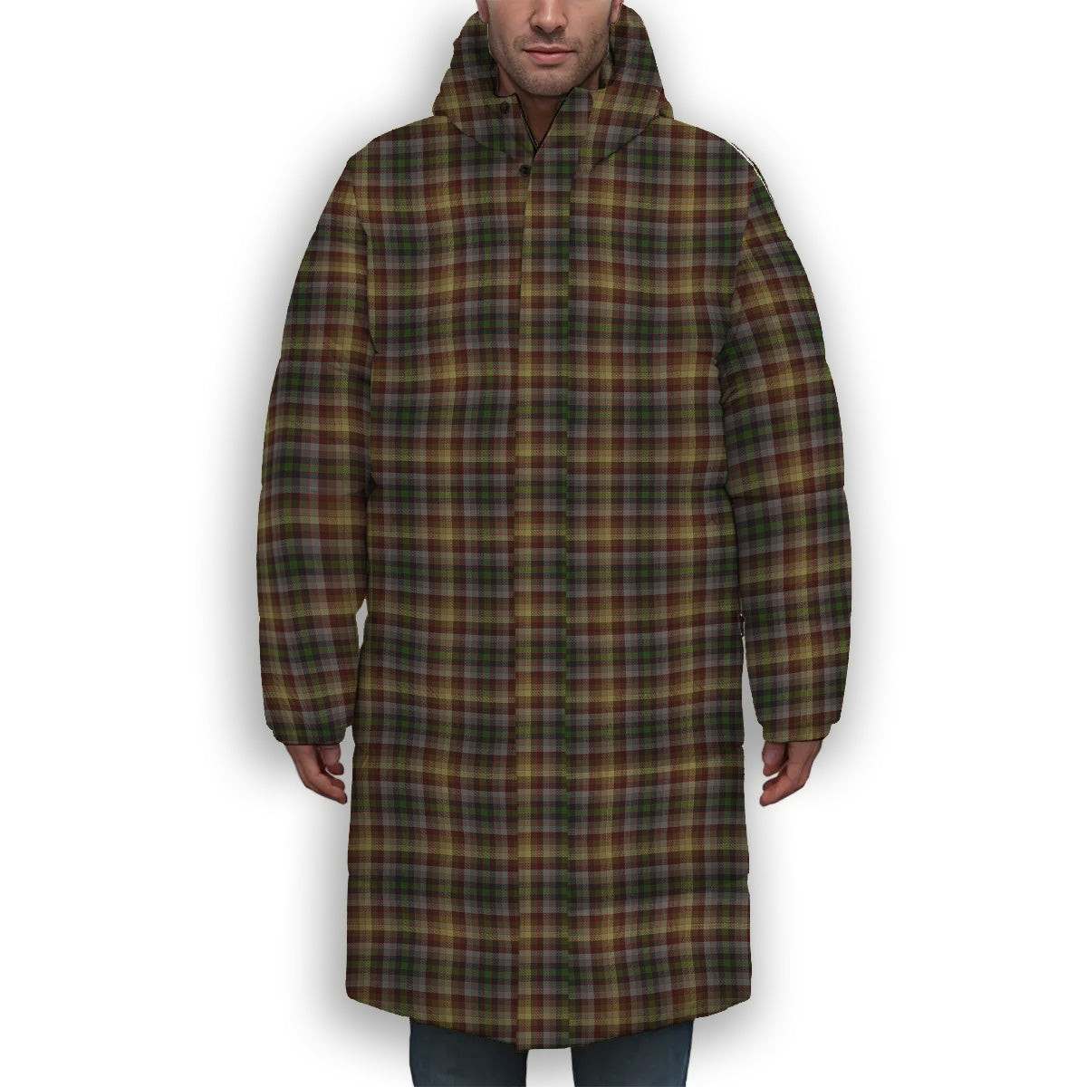 ScotsTee Shop Scottish McKay of Strathnaver Premium Tartan Long Down Jacket Winter White Duck Down Plaid