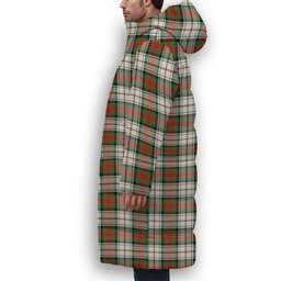 ScotsTee Shop Scottish MacDuff Dress Ancient Premium Tartan Long Down Jacket Winter White Duck Down Plaid