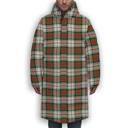 ScotsTee Shop Scottish MacDuff Dress Ancient Premium Tartan Long Down Jacket Winter White Duck Down Plaid