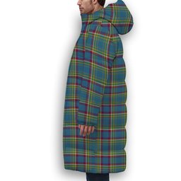 ScotsTee Shop Scottish Yukon Premium Tartan Long Down Jacket Winter White Duck Down Plaid