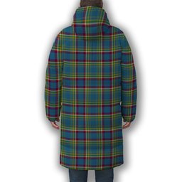 ScotsTee Shop Scottish Yukon Premium Tartan Long Down Jacket Winter White Duck Down Plaid