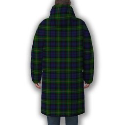 ScotsTee Shop Scottish Gordon Premium Tartan Long Down Jacket Winter White Duck Down Plaid
