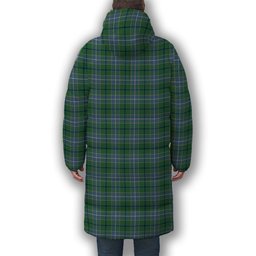 ScotsTee Shop Scottish Wishart Hunting Ancient Premium Tartan Long Down Jacket Winter White Duck Down Plaid