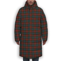 ScotsTee Shop Scottish Wilson Janet 2 Premium Tartan Long Down Jacket Winter White Duck Down Plaid