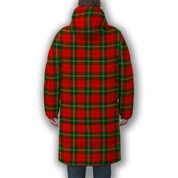 ScotsTee Shop Scottish Lennox Modern Premium Tartan Long Down Jacket Winter White Duck Down Plaid