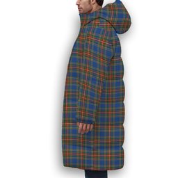ScotsTee Shop Scottish MacBeth Ancient SC Premium Tartan Long Down Jacket Winter White Duck Down Plaid