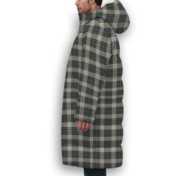 ScotsTee Shop Scottish Pritchard Premium Tartan Long Down Jacket Winter White Duck Down Plaid