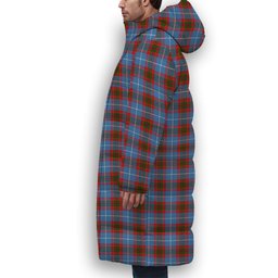 ScotsTee Shop Scottish Newton Premium Tartan Long Down Jacket Winter White Duck Down Plaid