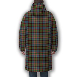 ScotsTee Shop Scottish Norvill Premium Tartan Long Down Jacket Winter White Duck Down Plaid
