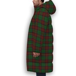 ScotsTee Shop Scottish McInery Premium Tartan Long Down Jacket Winter White Duck Down Plaid