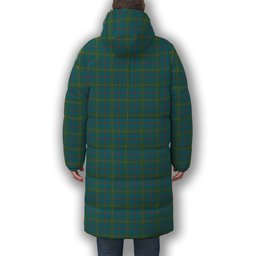 ScotsTee Shop Scottish Norris (Norreys) Ancient Premium Tartan Long Down Jacket Winter White Duck Down Plaid